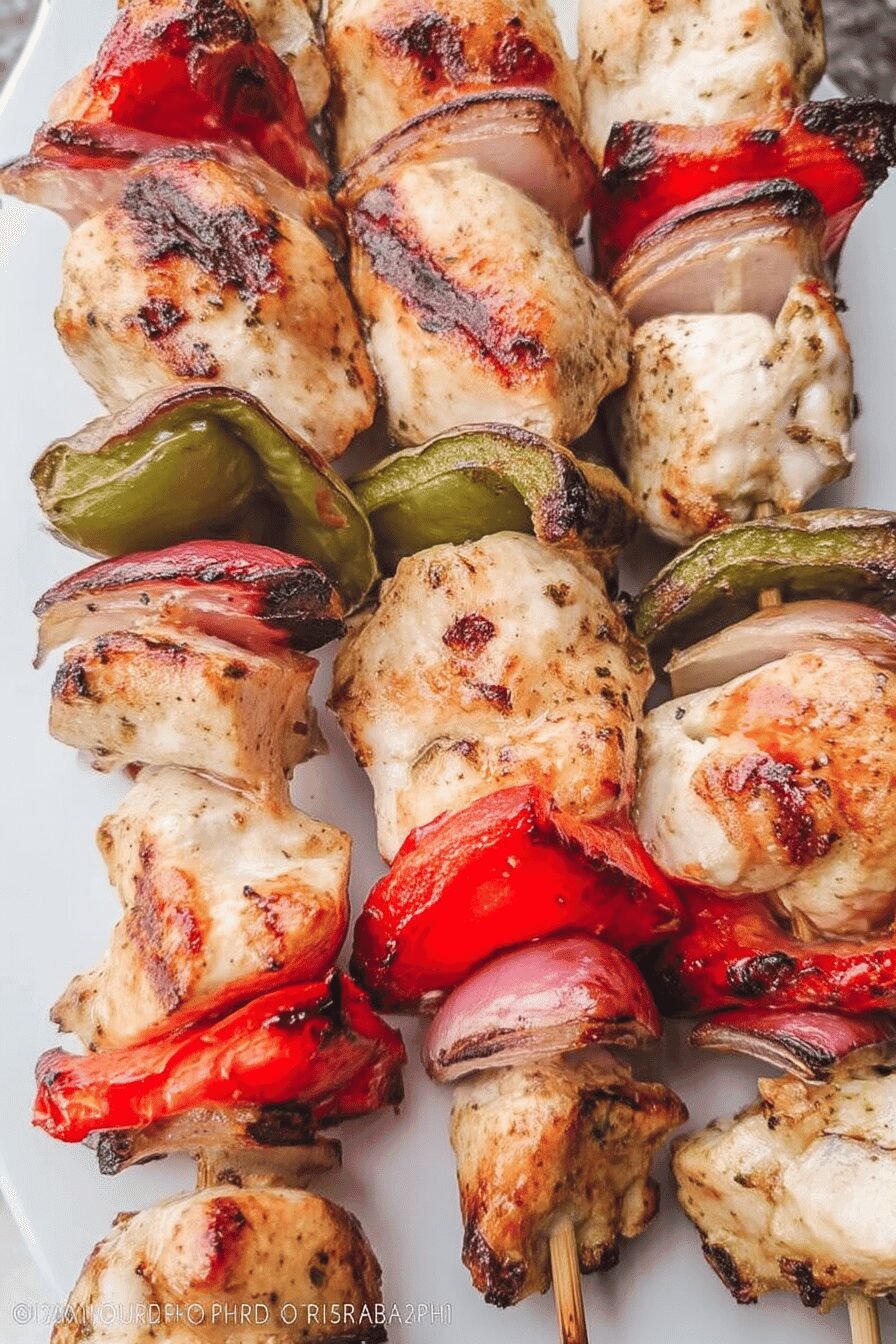 Grilled Chicken Kabobs With Vegetables