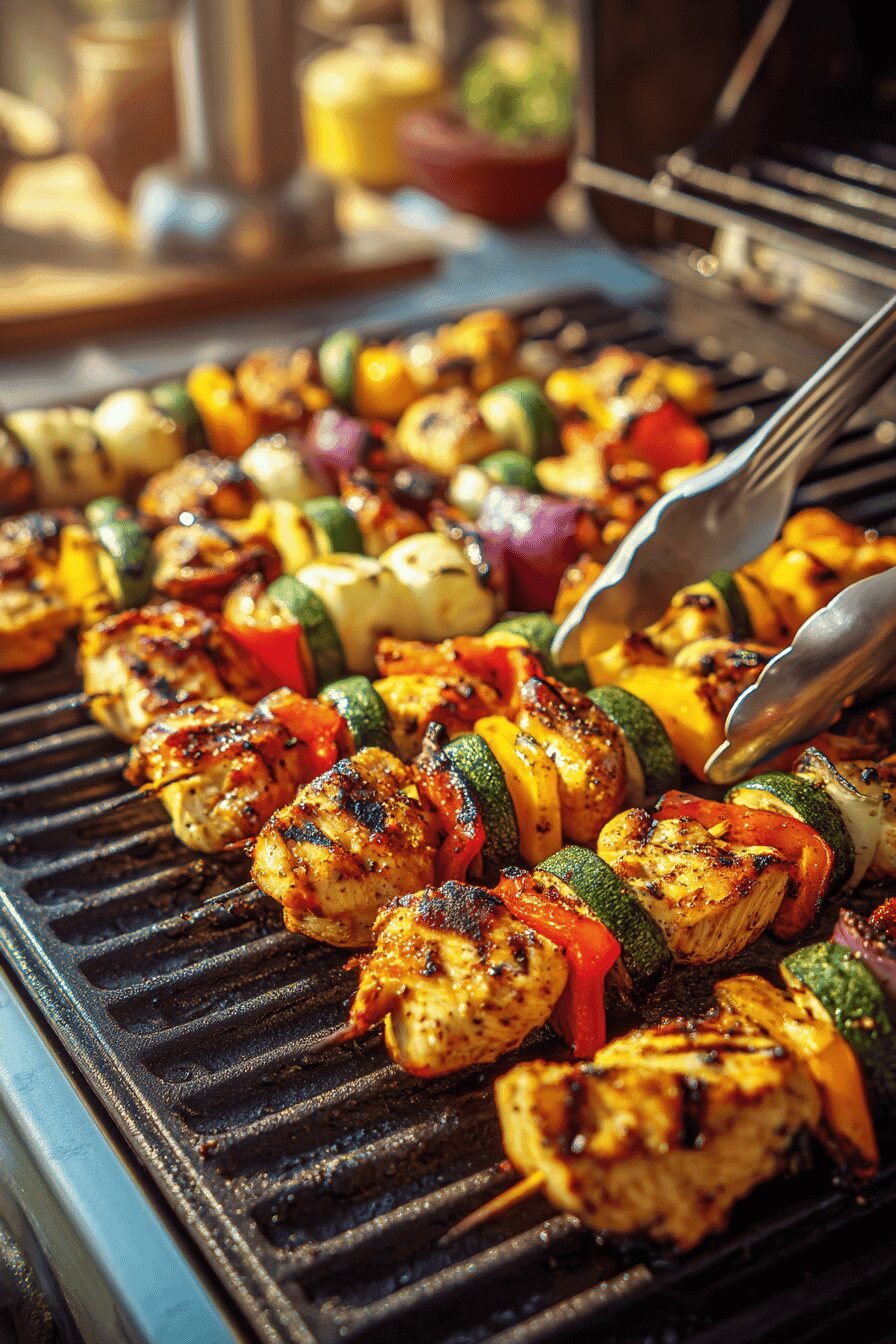 Grilled Chicken Kabobs With Vegetables