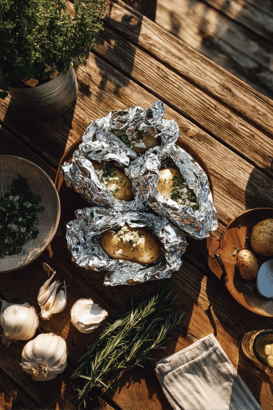 Grilled Potatoes In Foil
