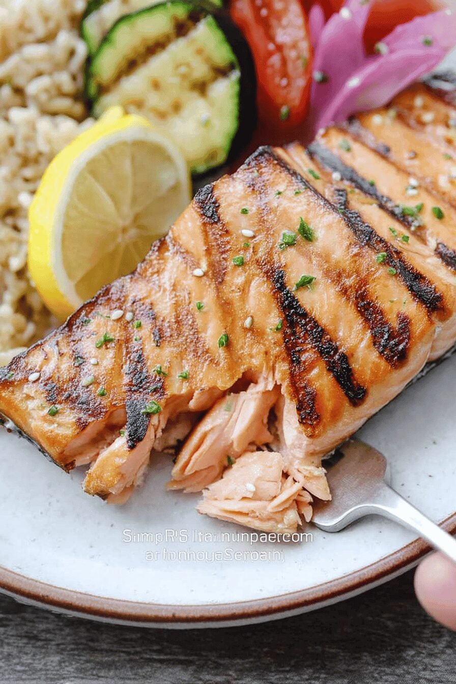 Grilled Salmon, With A Sesame-Soy Marinade