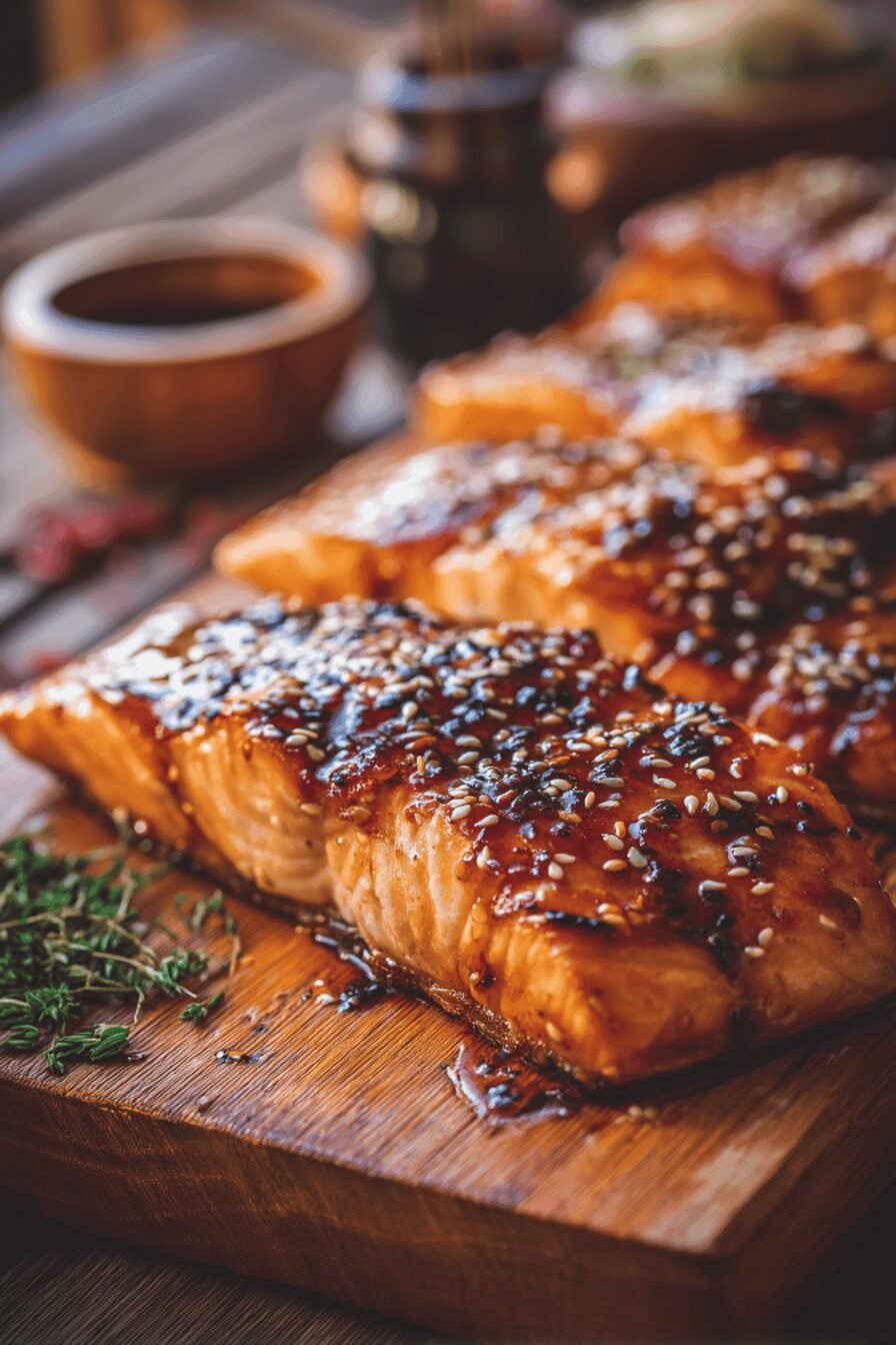 Grilled Salmon, With A Sesame-Soy Marinade