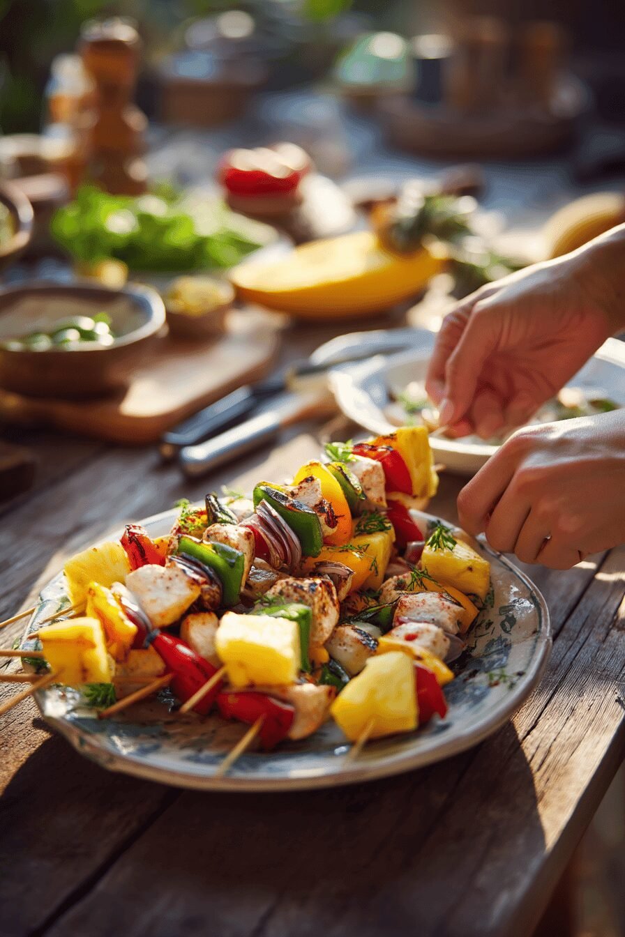 Hawaiian Chicken Kabobs