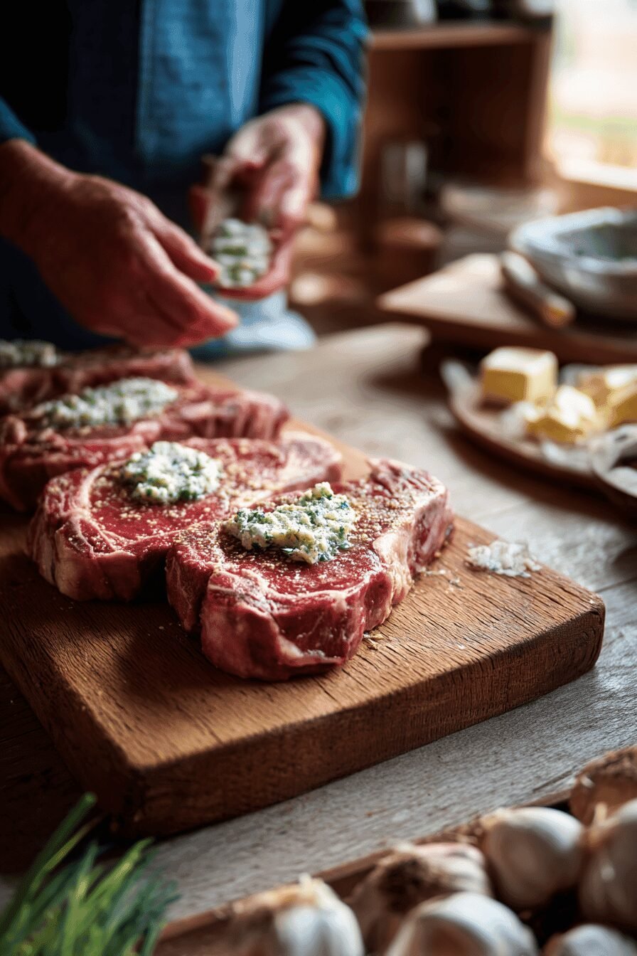 Garlic Herb Butter Ribeye Steak With Bone-In Flavor 6 Ribeye Steaks With Garlic Herb Butter