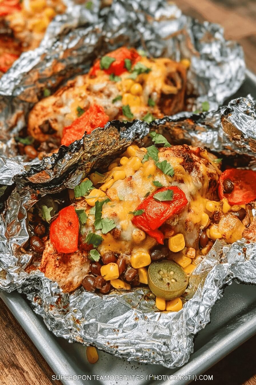 Santa Fe Chicken Foil Packets