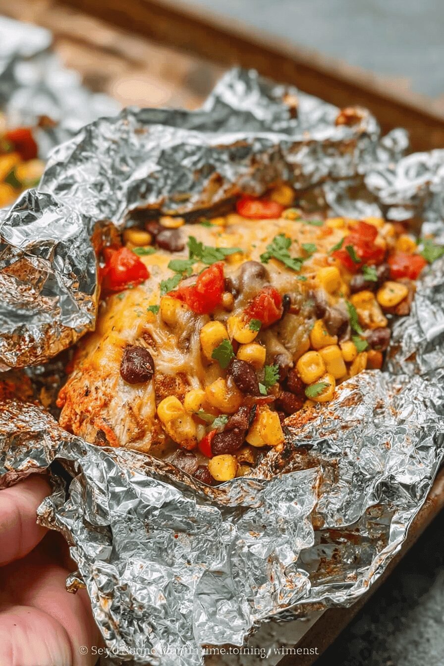Santa Fe Chicken Foil Packets