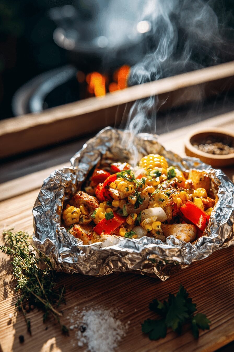 Santa Fe Chicken Foil Packets