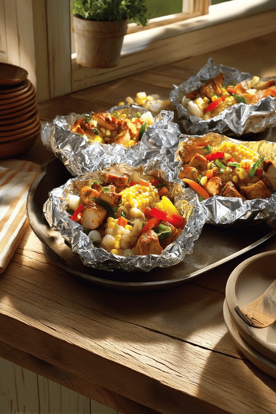 Santa Fe Chicken Foil Packets
