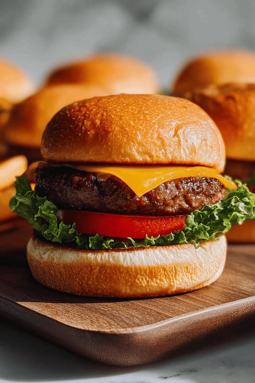 Air Fryer Hamburgers