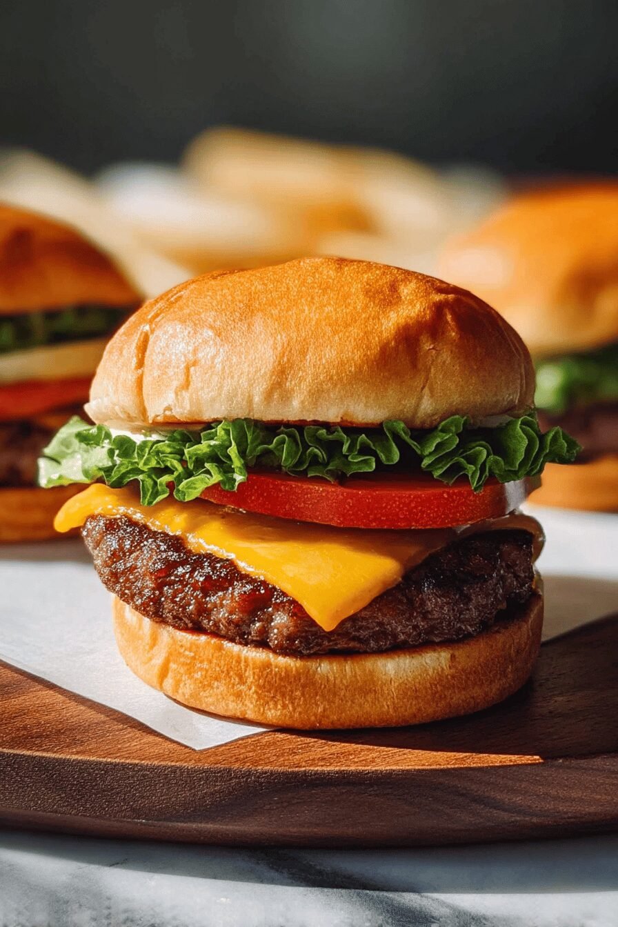 Air Fryer Hamburgers