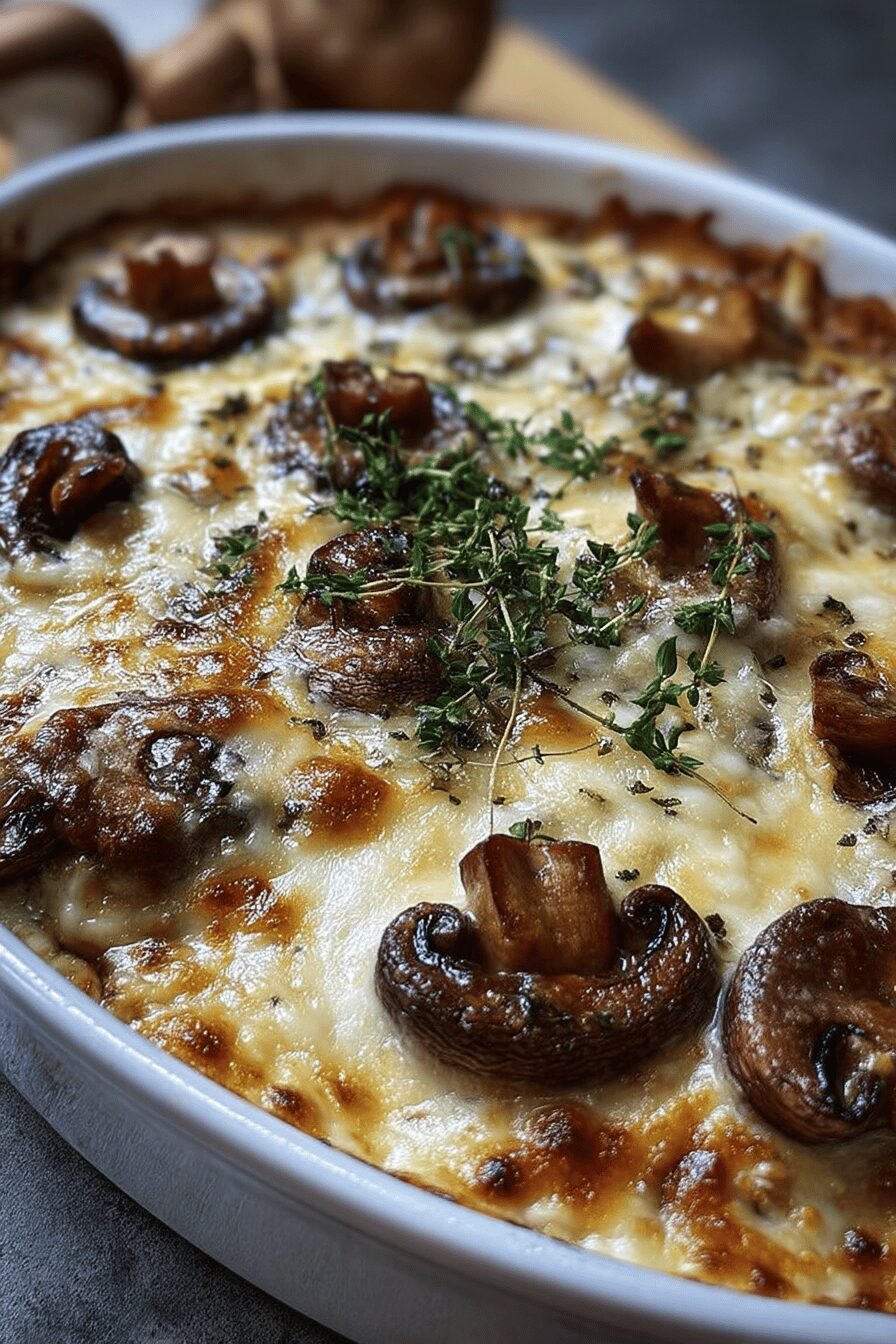 Baked Mushrooms Mozzarella