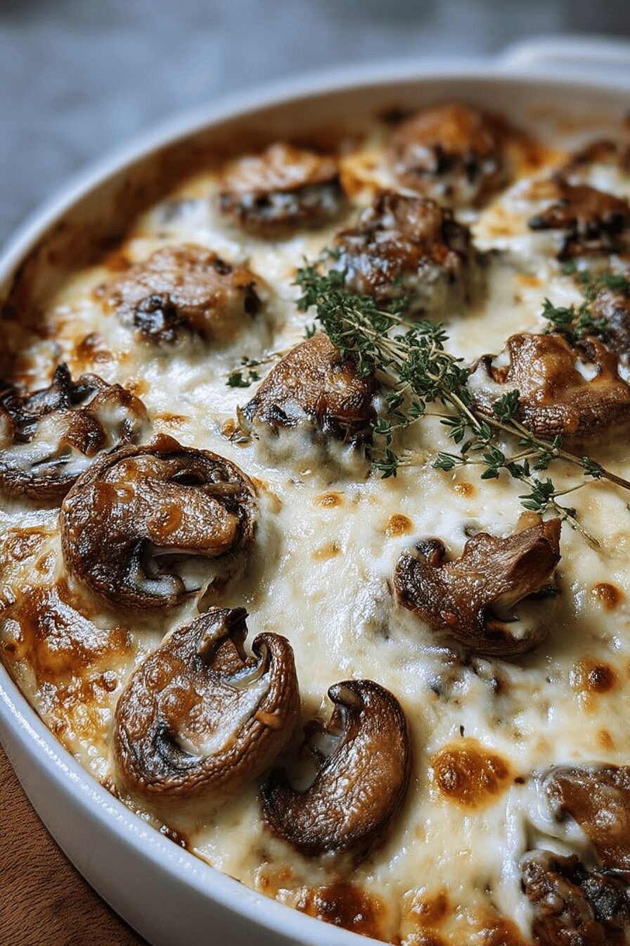 Baked Mushrooms Mozzarella