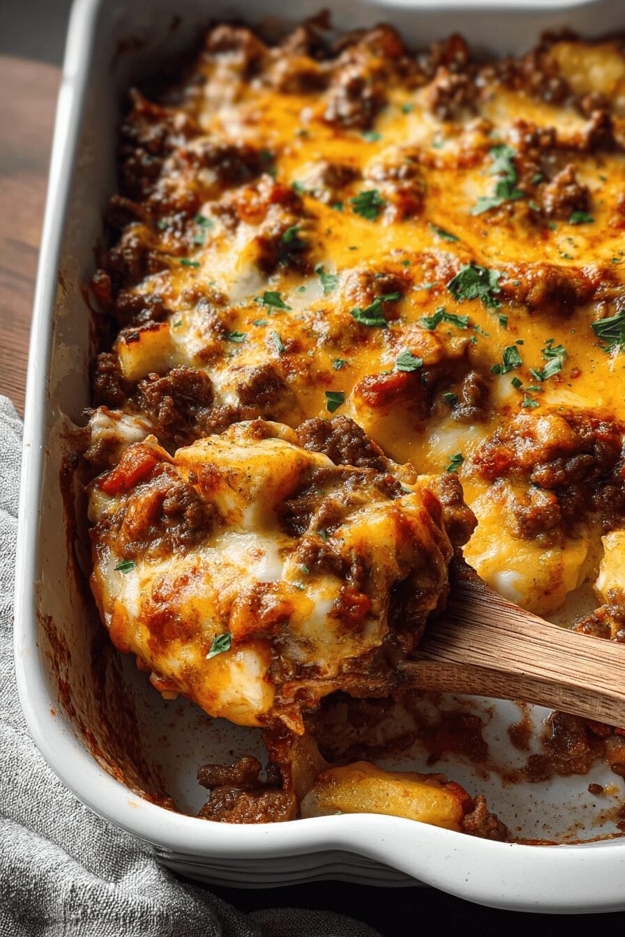 Beef And Cheese Casserole