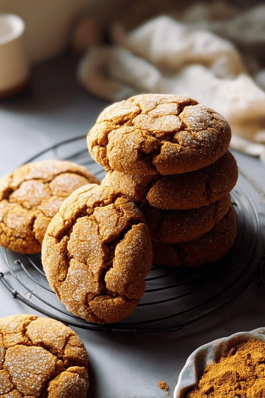 Chewy Ginger Crinkle Cookies