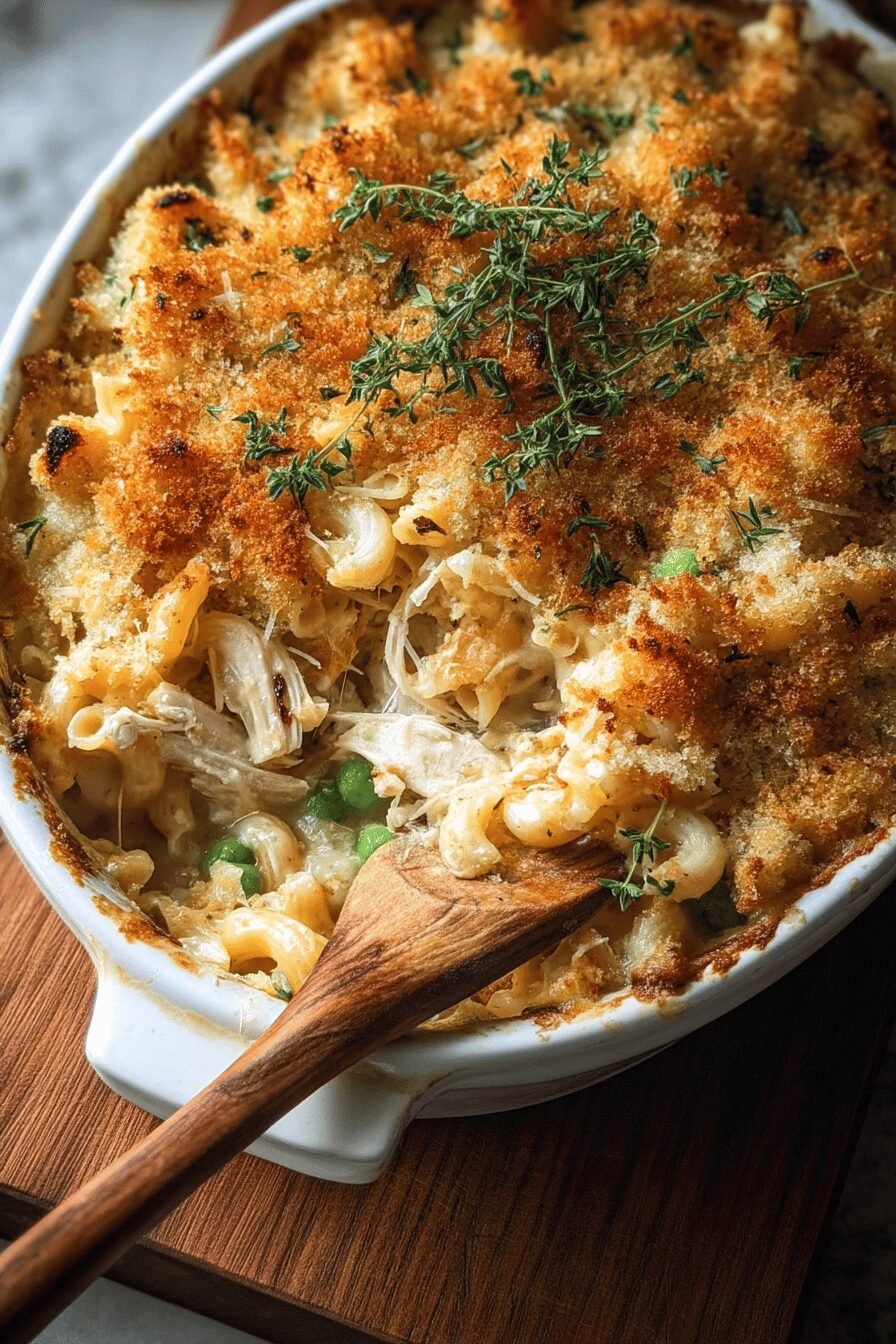 Creamy Baked Turkey Noodle Casserole