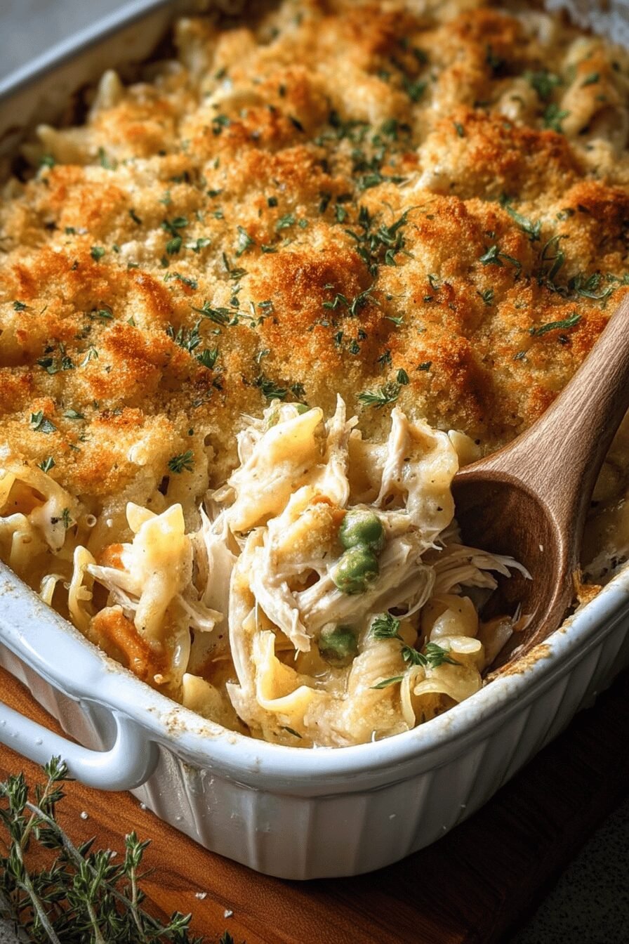 Creamy Baked Turkey Noodle Casserole