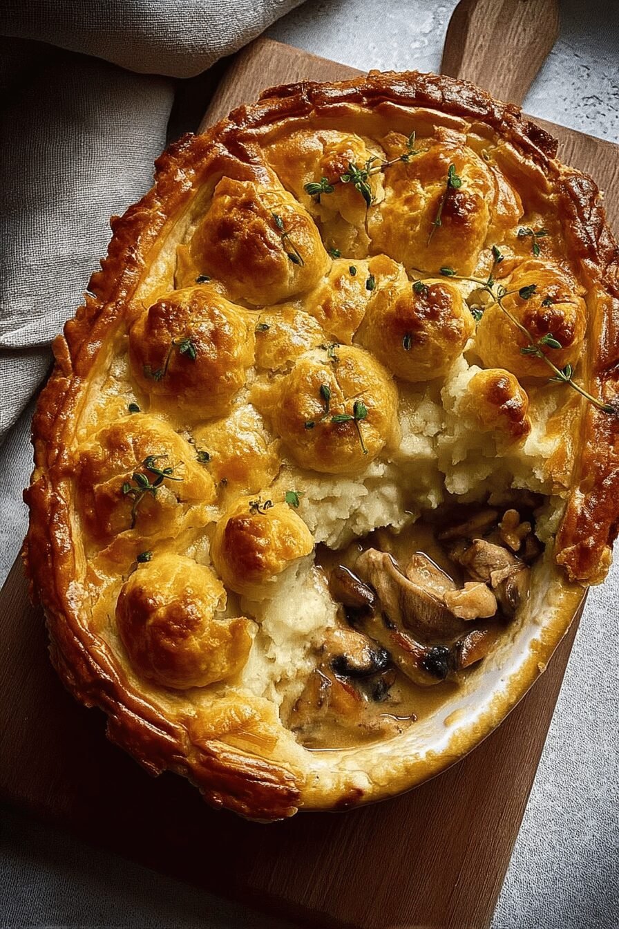 Creamy Chicken Mushroom Pie