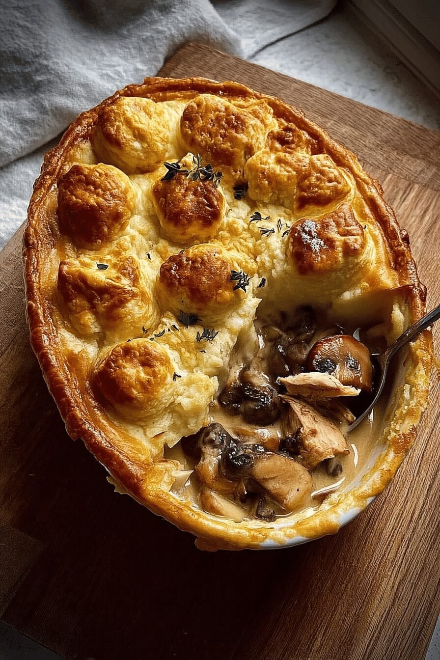 Creamy Chicken Mushroom Pie