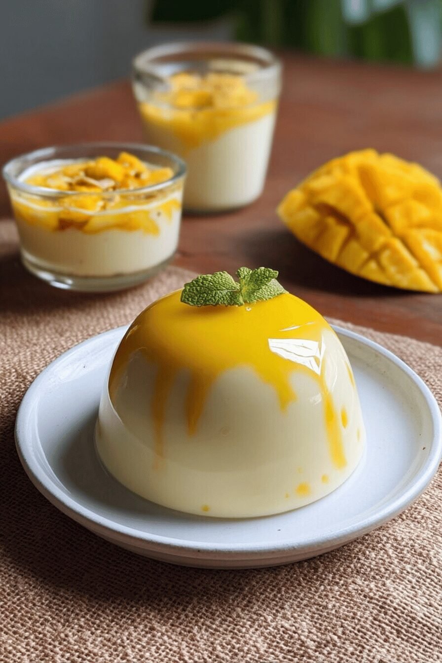 Creamy Mango Pudding With Brown Sugar Pineapple Ham And Savory Steak Shrimp Stir Fry 7 Creamy Mango Pudding