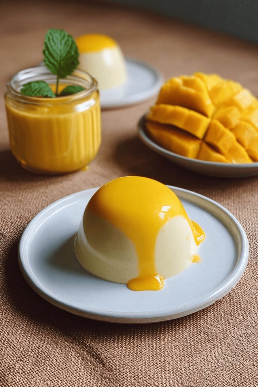 Creamy Mango Pudding With Brown Sugar Pineapple Ham And Savory Steak Shrimp Stir Fry 6 Creamy Mango Pudding