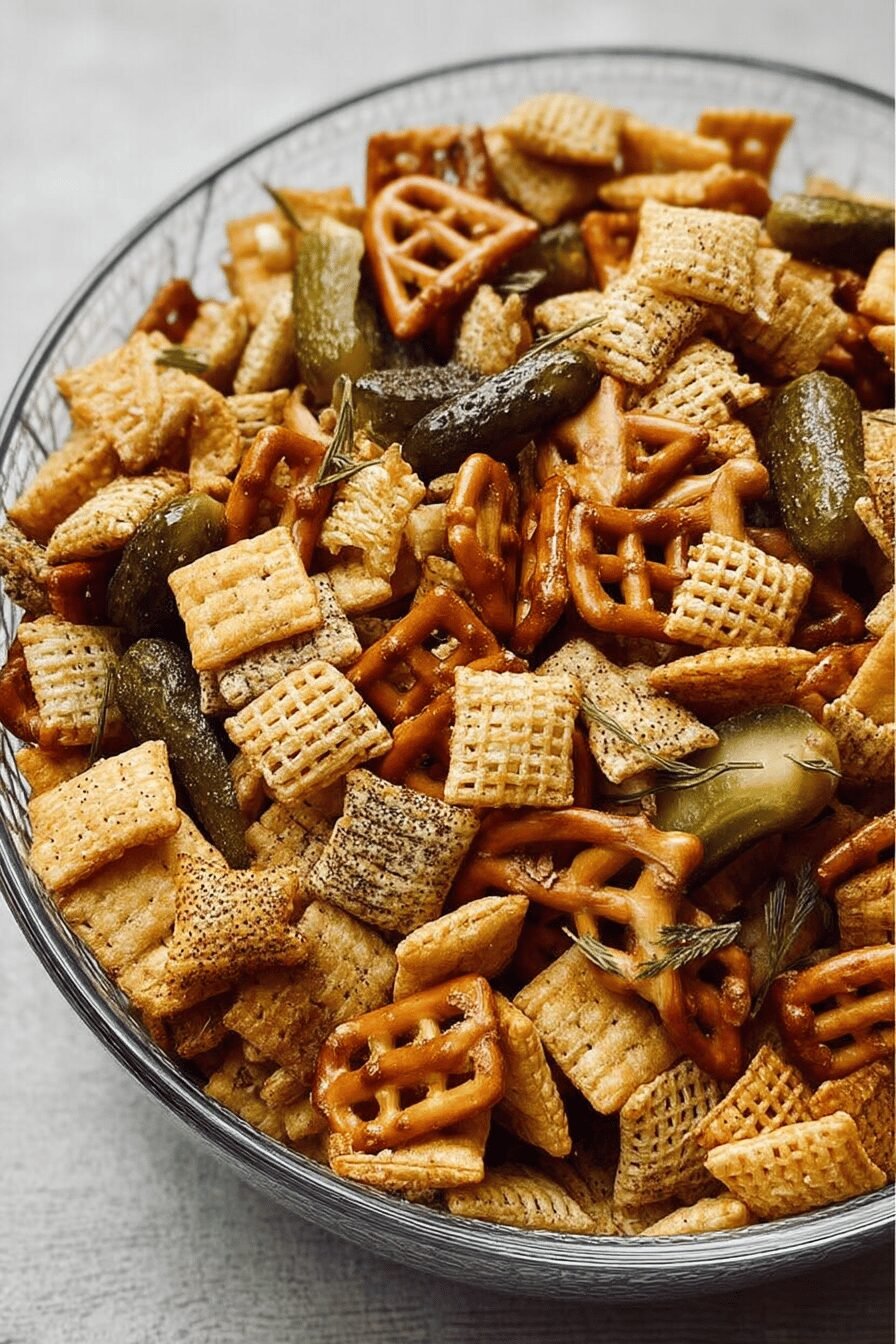Crunchy Pickle Chex Mix