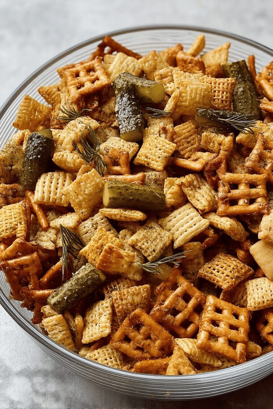Crunchy Pickle Chex Mix