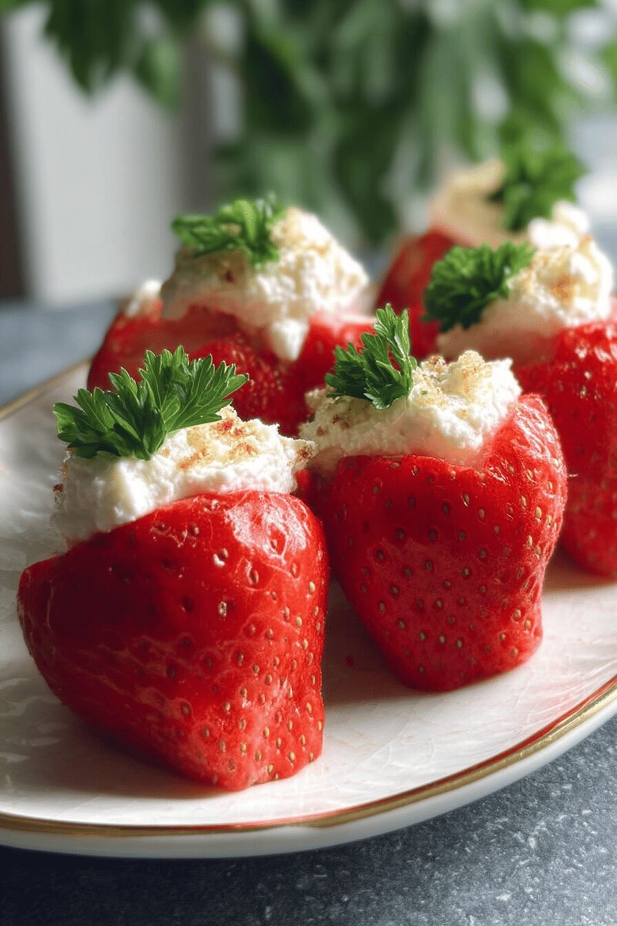Mascarpone Stuffed Strawberries