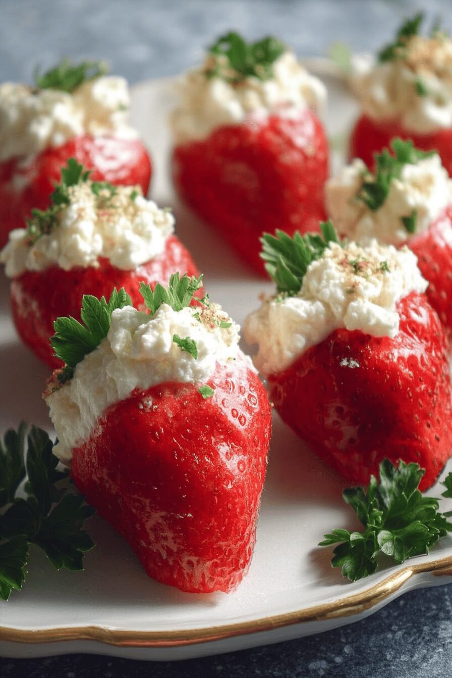 Mascarpone Stuffed Strawberries