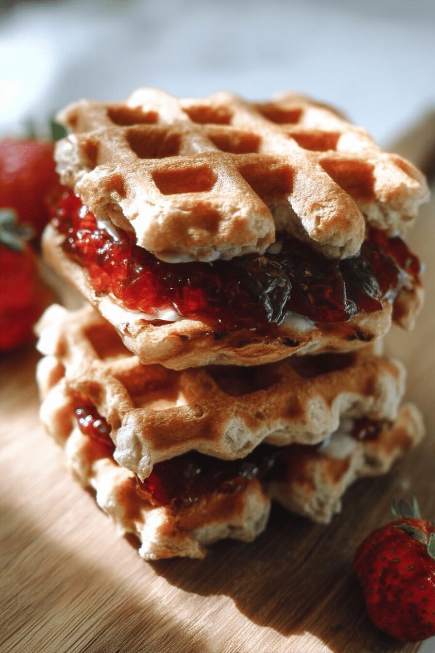 Mini Waffle Sandwiches With Steak, Shrimp, And Breakfast Fillings For Anytime Cravings 7 Mini Waffle Sandwiches