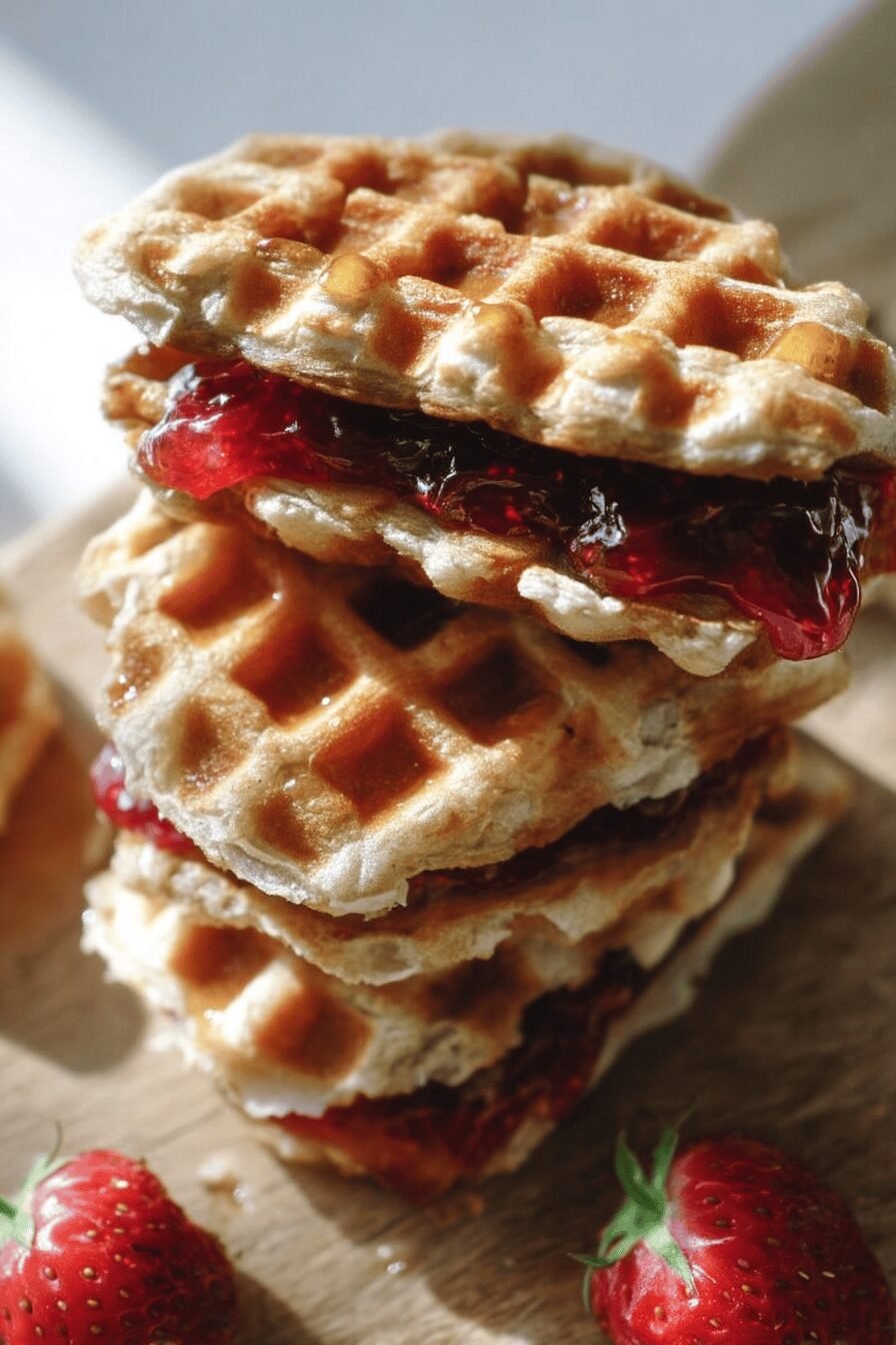 Mini Waffle Sandwiches With Steak, Shrimp, And Breakfast Fillings For Anytime Cravings 6 Mini Waffle Sandwiches