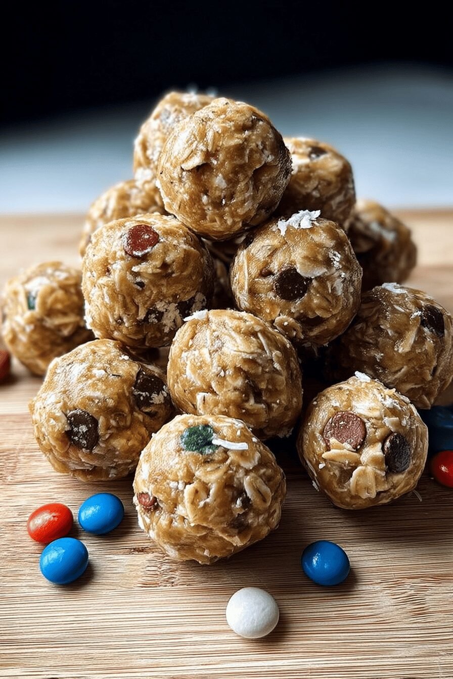No Bake Monster Cookie Snack Bites
