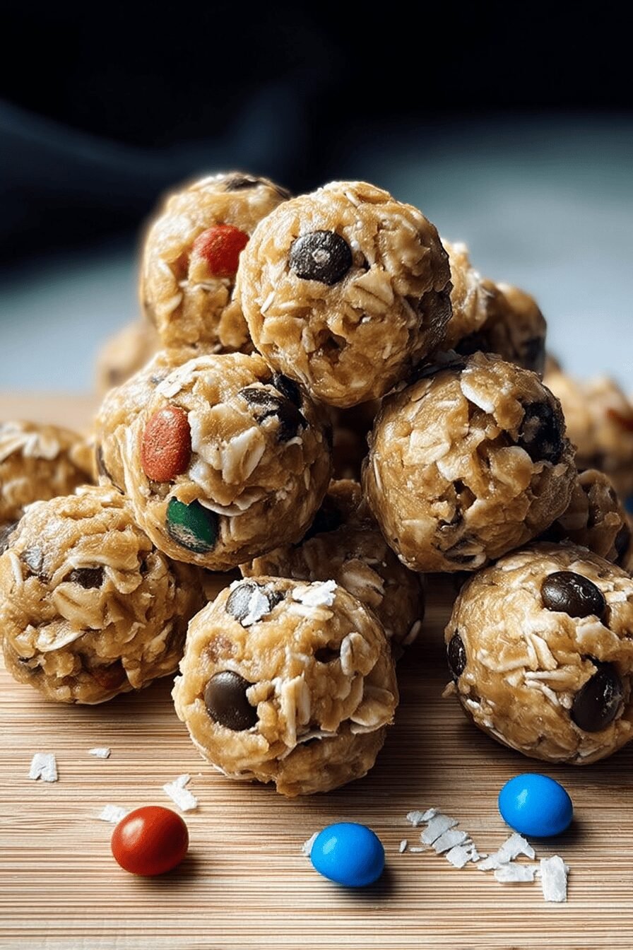 No Bake Monster Cookie Snack Bites