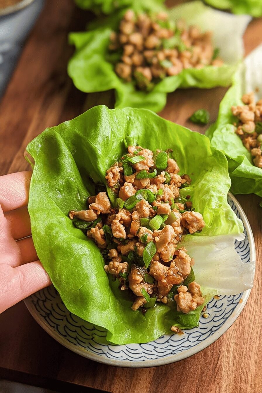 Savory Chicken Lettuce Wraps