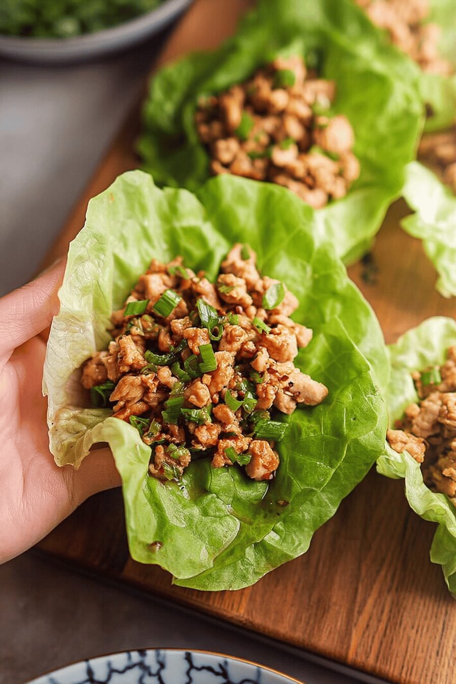 Savory Chicken Lettuce Wraps