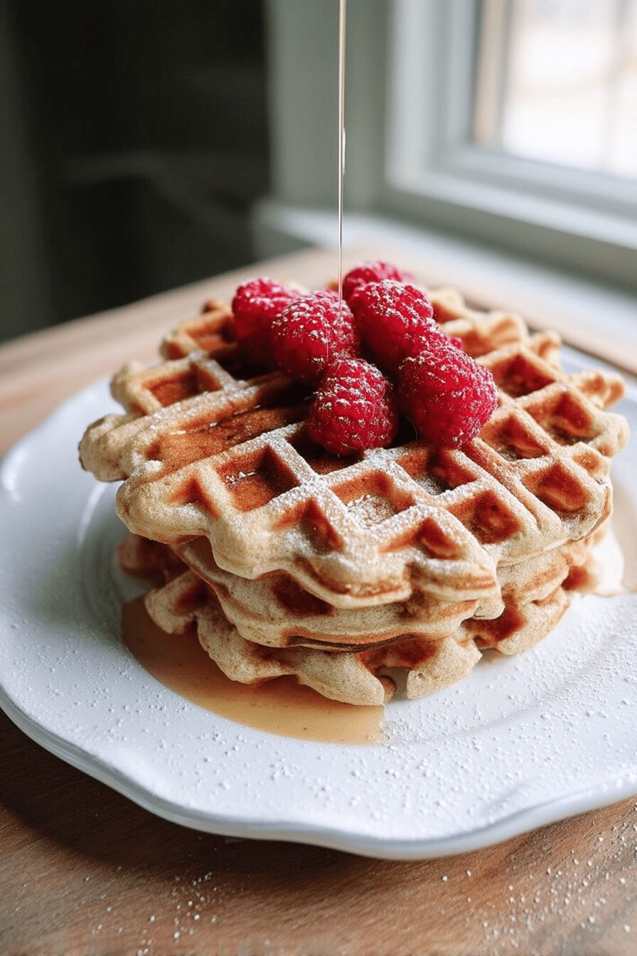 School Lunchbox Raspberry Almond Waffles