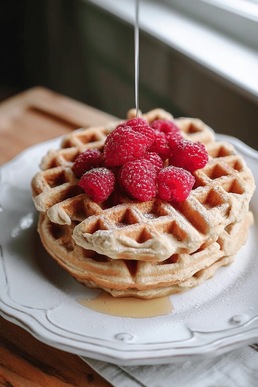 School Lunchbox Raspberry Almond Waffles