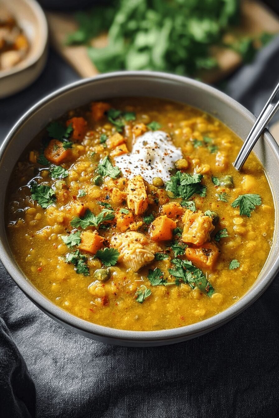Spiced Chicken Lentil Mulligatawny