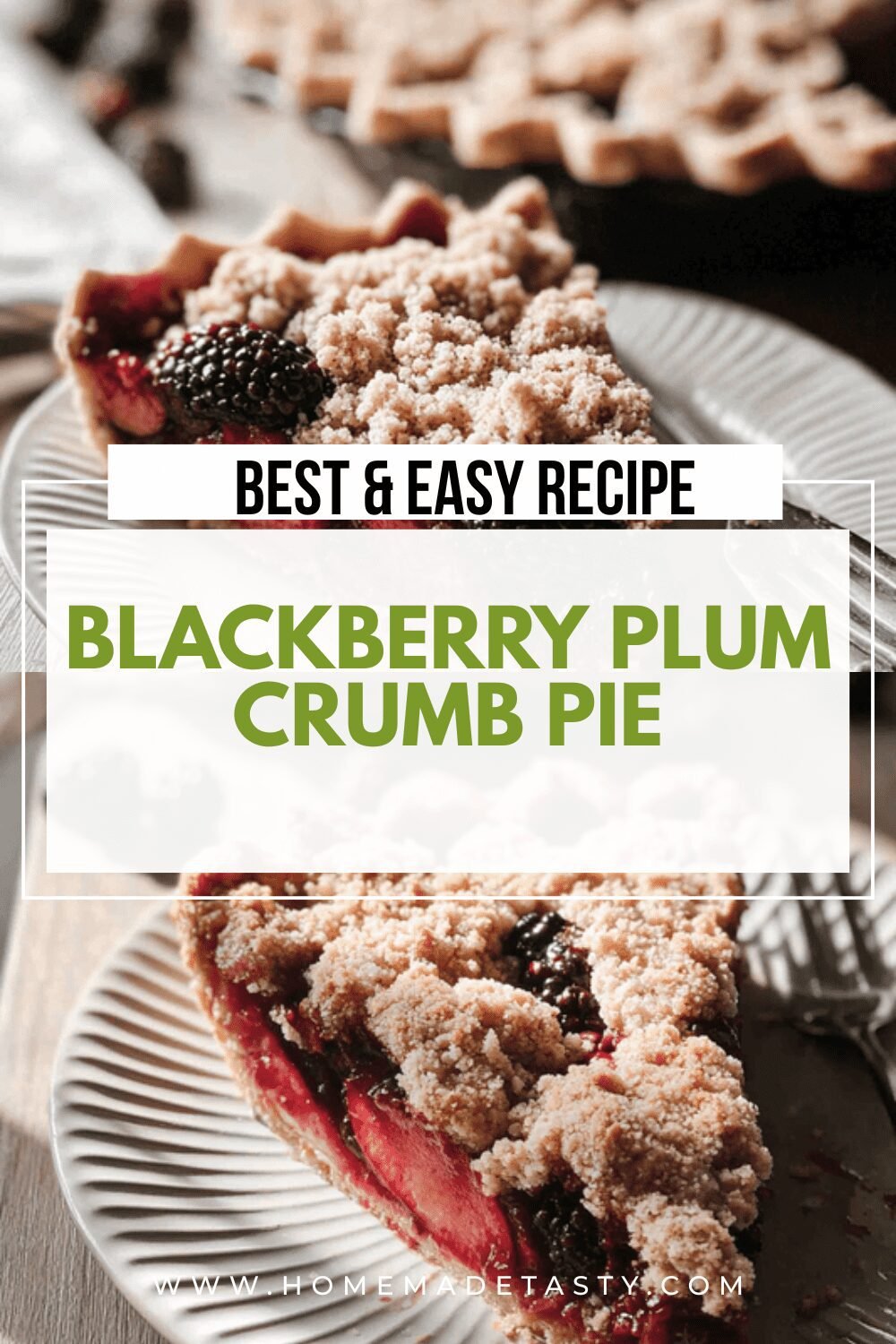 Blackberry Plum Crumb Pie