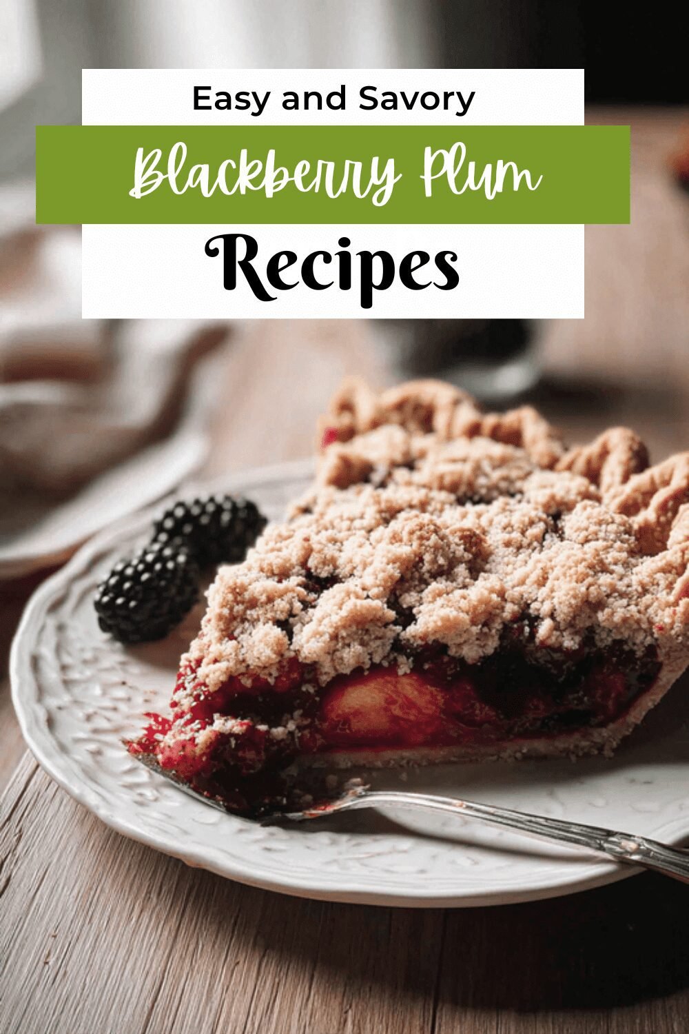 Blackberry Plum Crumb Pie