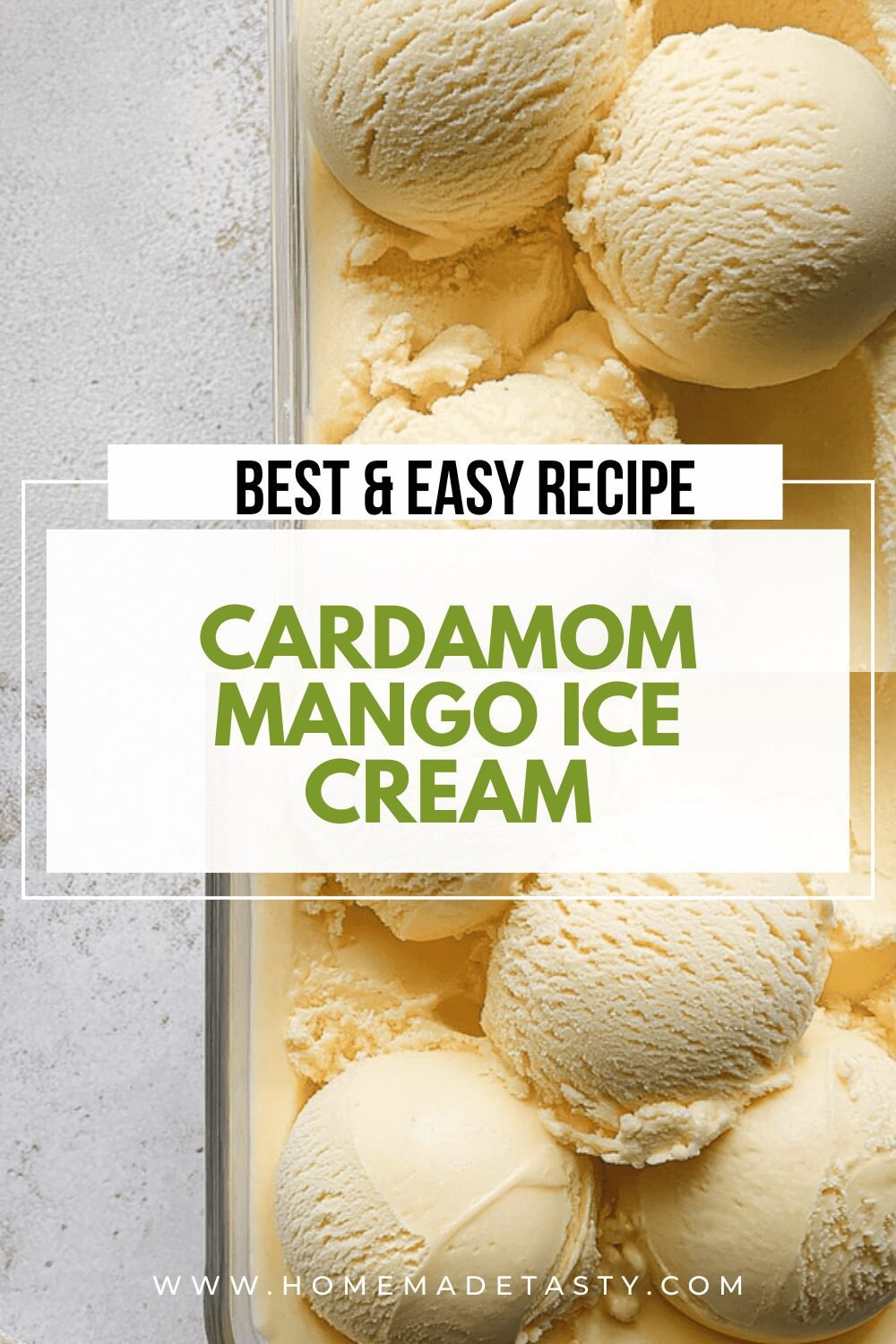 Cardamom Mango Ice Cream