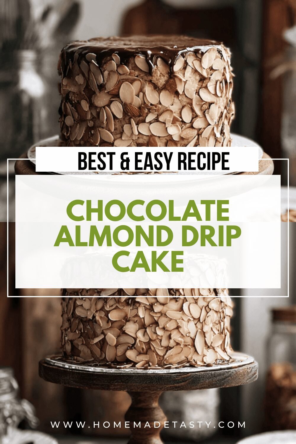 Chocolate Almond Drip Cake