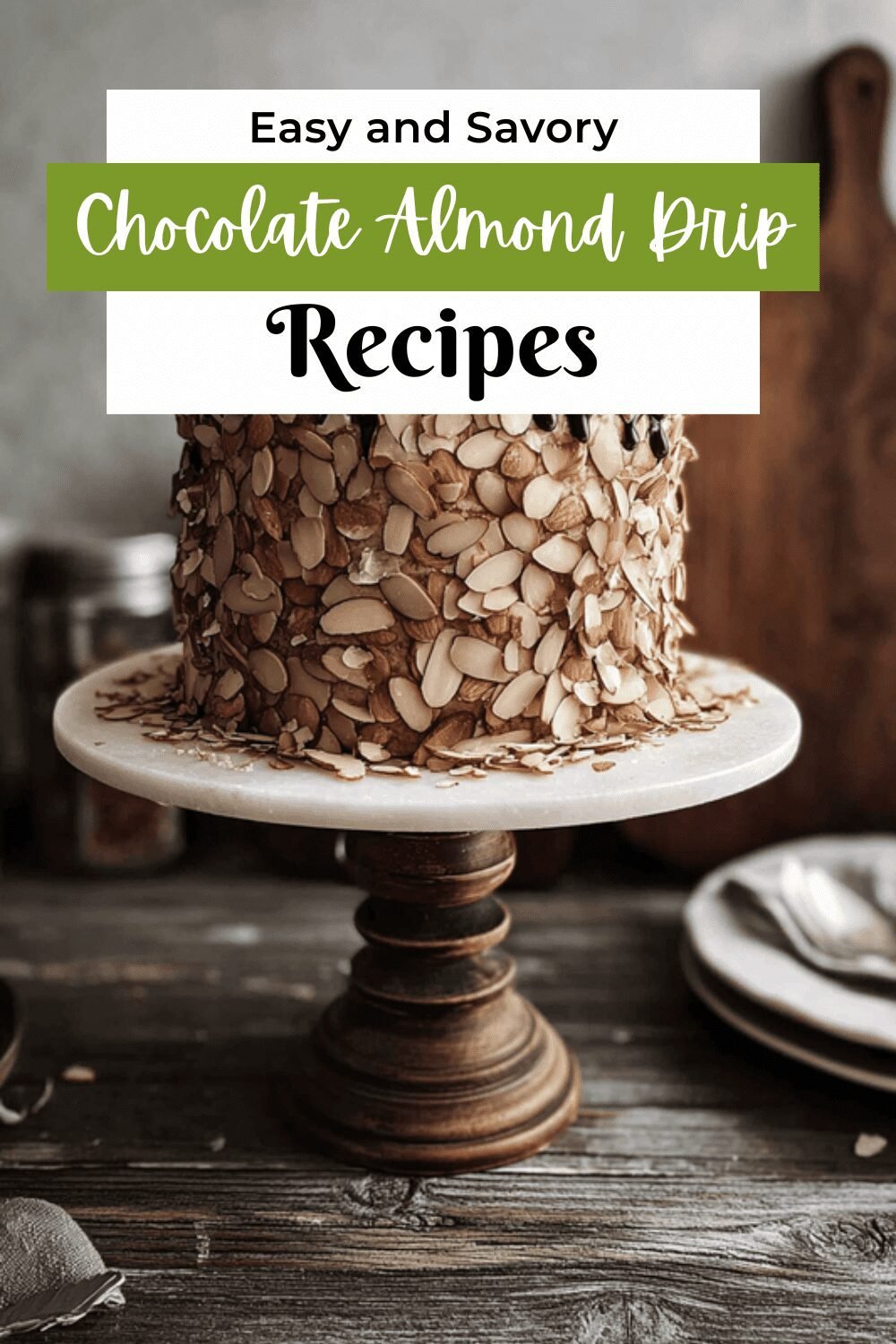Chocolate Almond Drip Cake