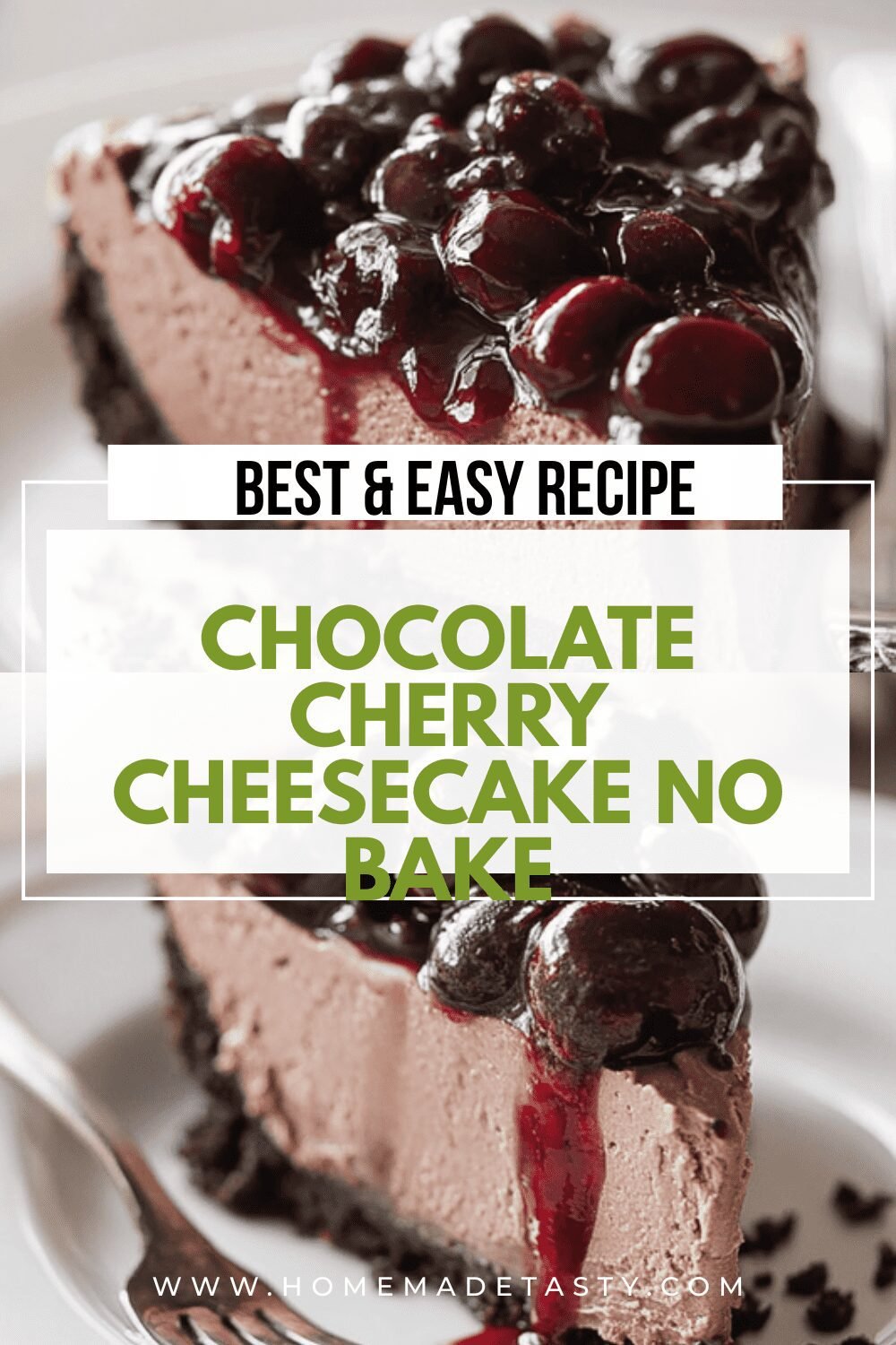 Chocolate Cherry Cheesecake No Bake