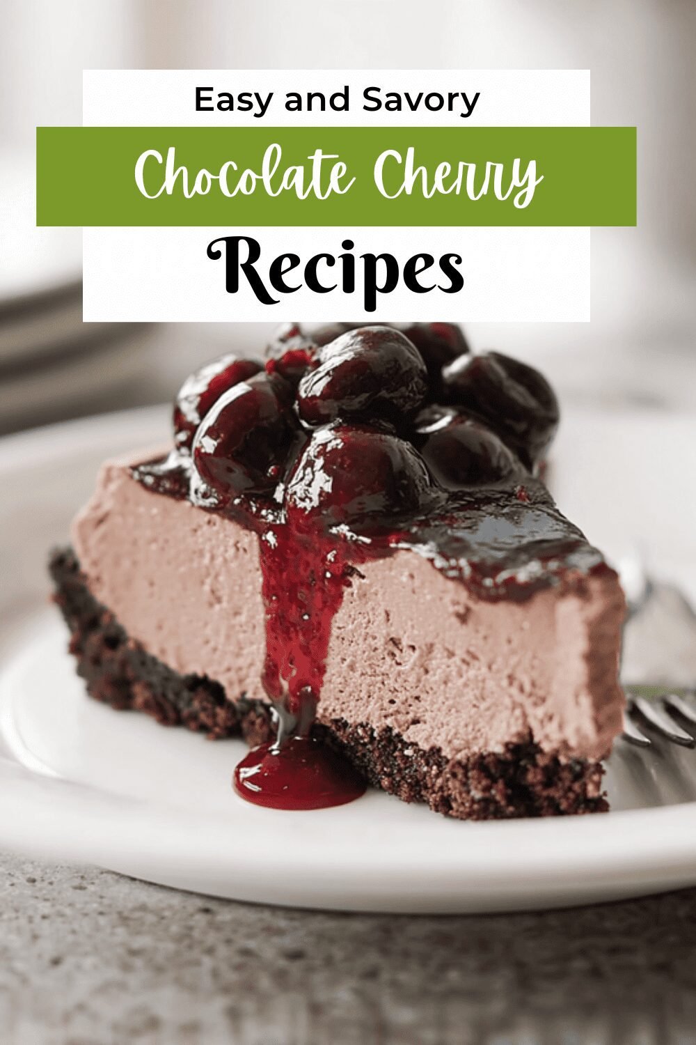 Chocolate Cherry Cheesecake No Bake