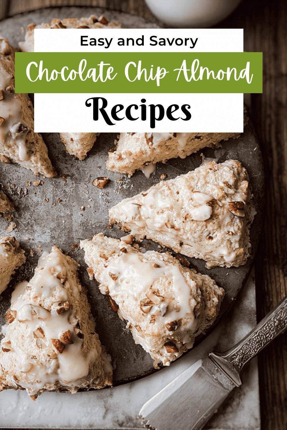 Chocolate Chip Almond Cream Cheese Scones