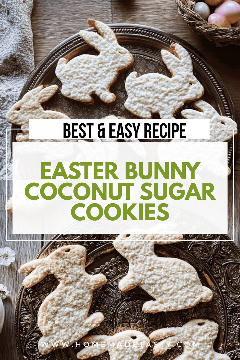 Easter Bunny Coconut Sugar Cookies