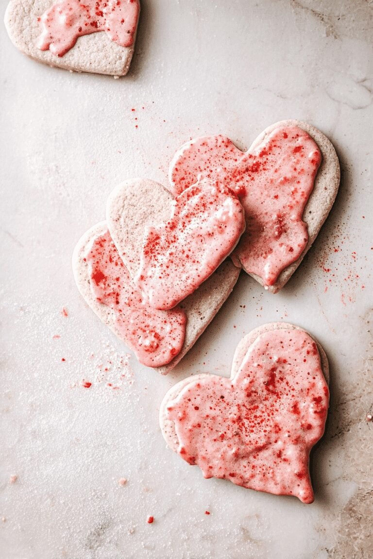 Heart Shaped Strawberry Shortbread Cookies 21.Png