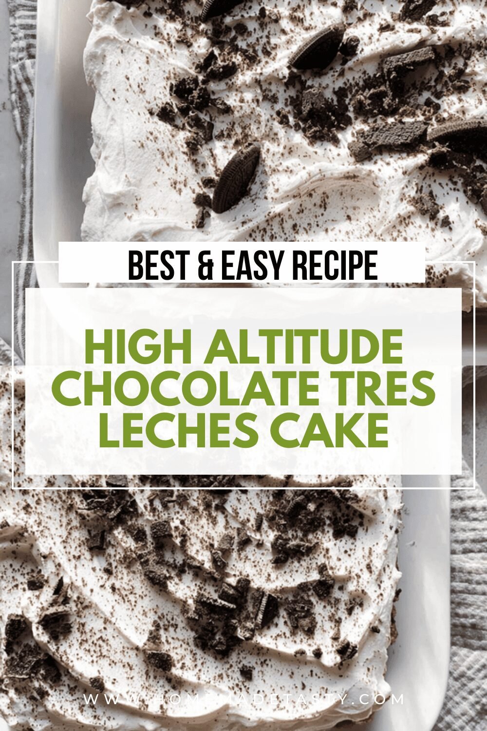 High Altitude Chocolate Tres Leches Cake