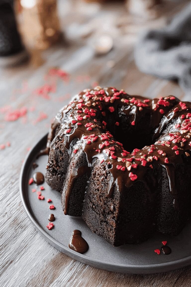 High Altitude Heart Shaped Chocolate Bundt Cake 15.Png