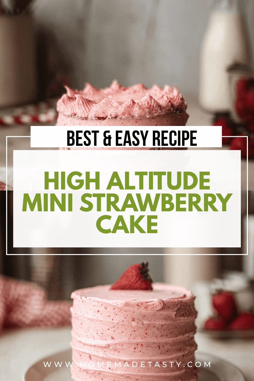 High Altitude Mini Strawberry Cake