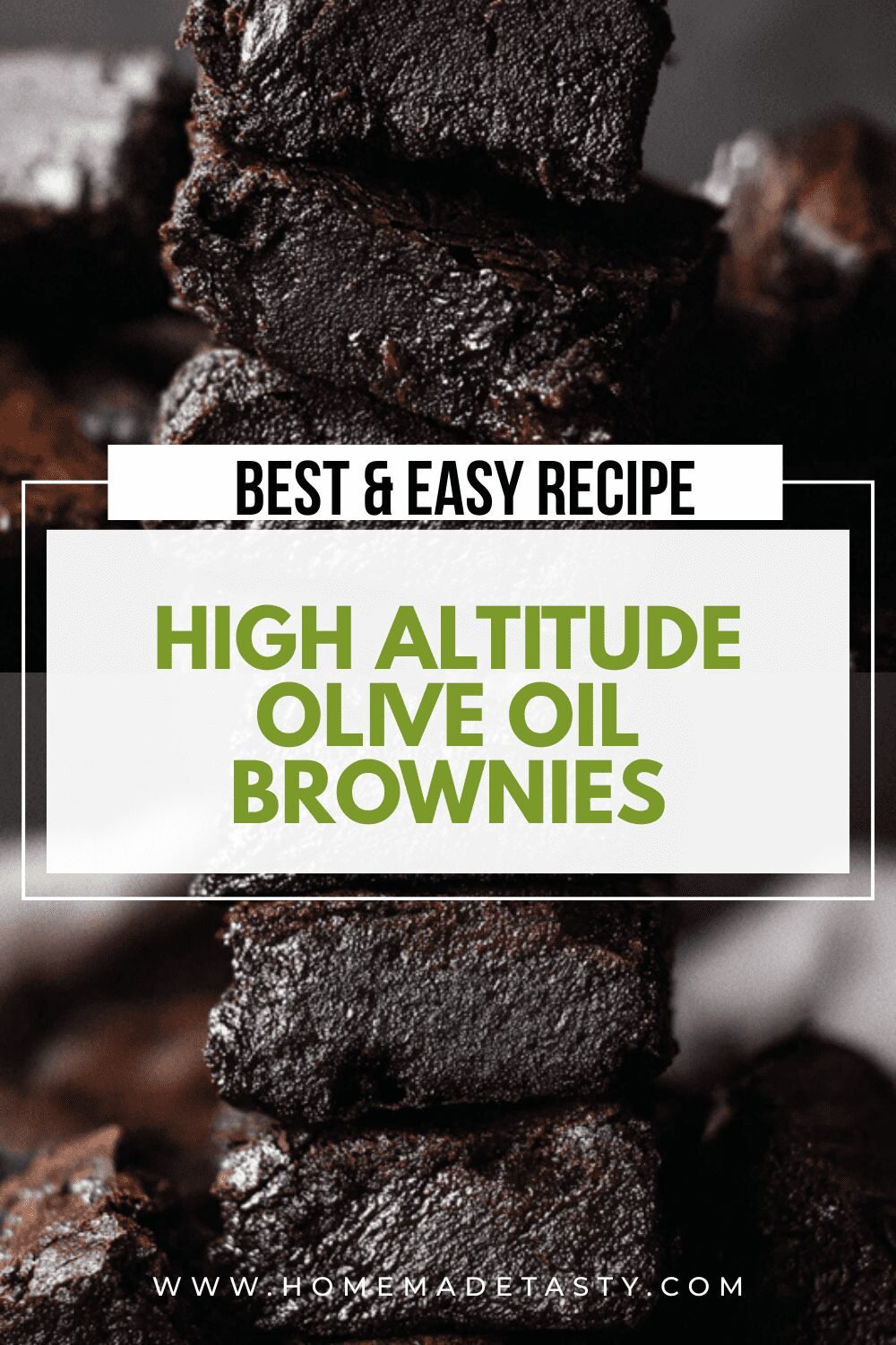 High Altitude Olive Oil Brownies